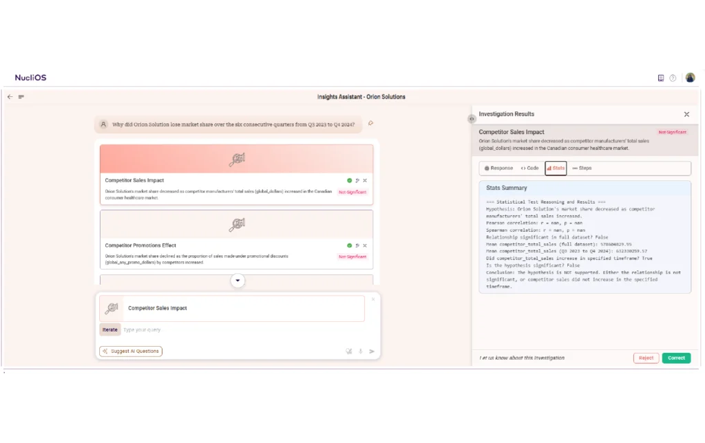 NucliOS AI Assistant Visualization Agent 